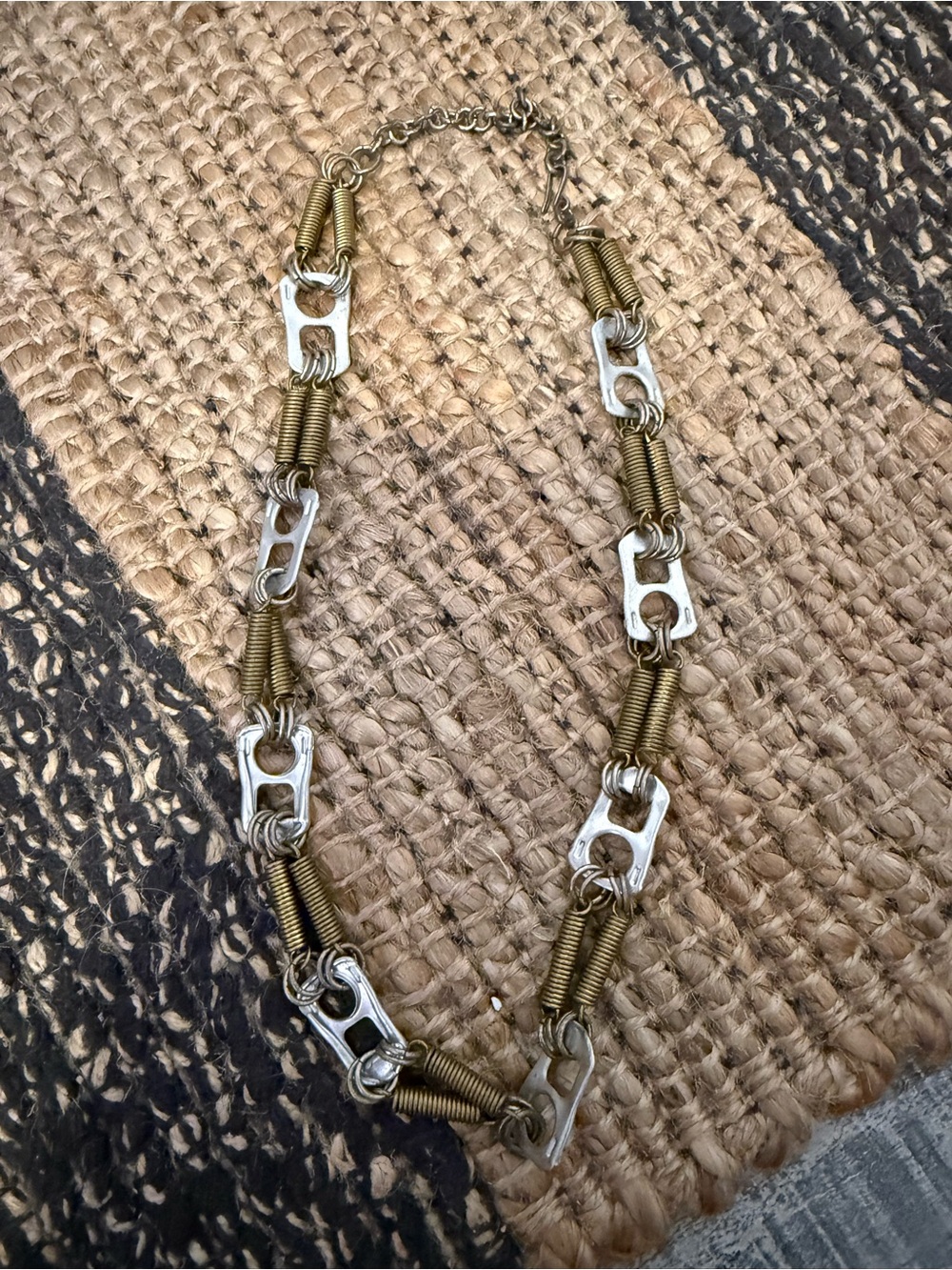 Gold and Silver Mixed-Metal Statement Necklace